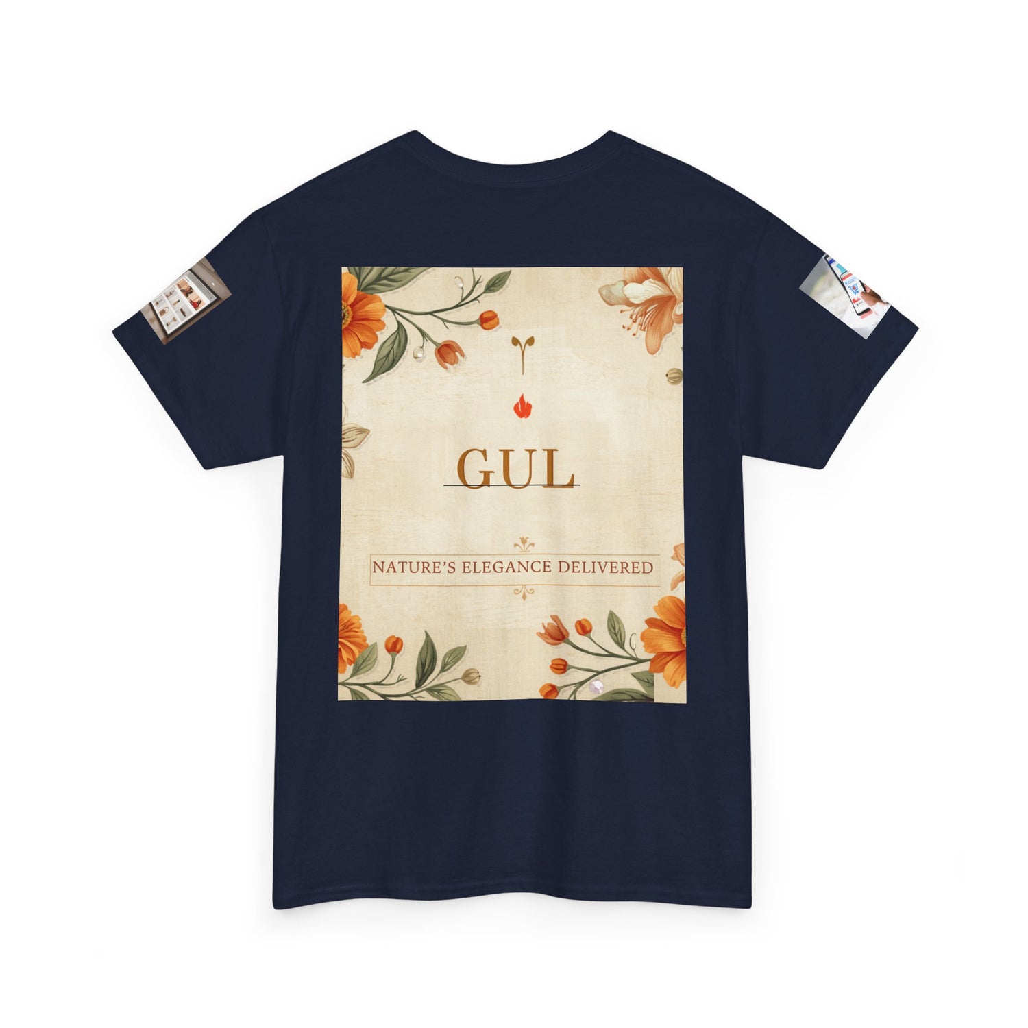 Floral Graphic Tee — GUL Botanical Print Cotton Shirt