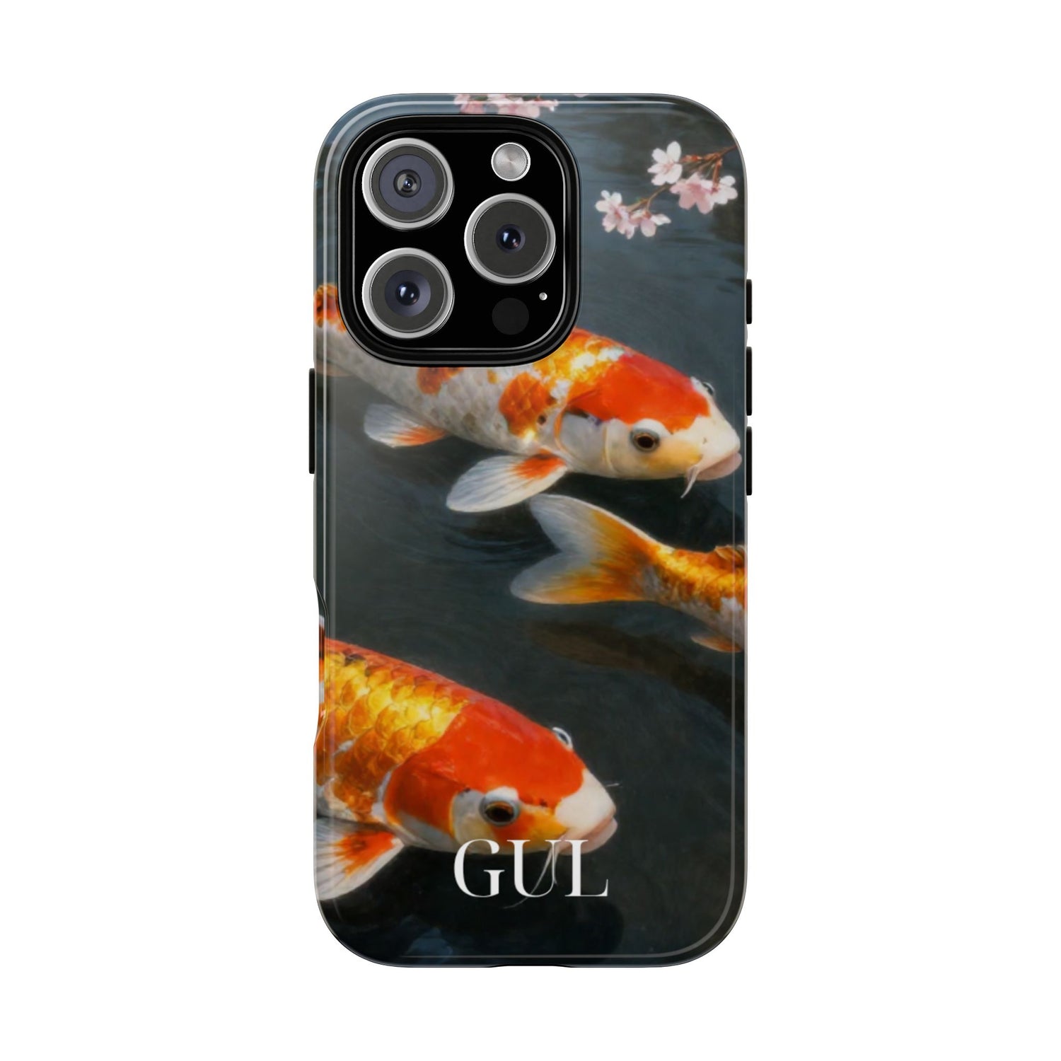 Koi Fish Tough Phone Case — Floral Pond Design