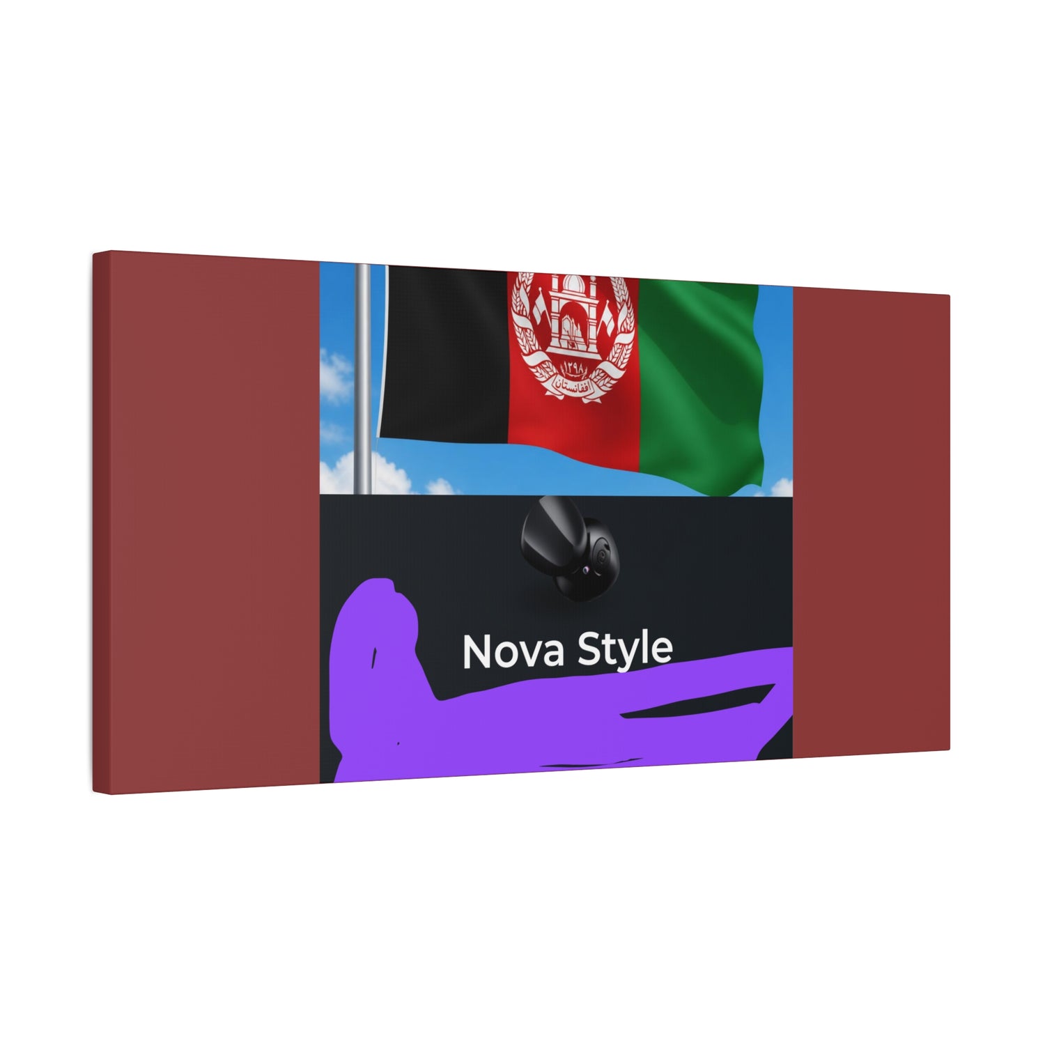 Afghan Flag Matte Canvas Print — Stretched 1.25" Wall Art