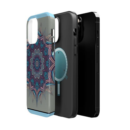 Phone Case — Blue Purple Mandala Magnetic Impact-Resistant Case