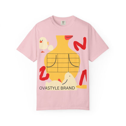 Graphic T-Shirt — Playful Koi &amp; Vase Collage Tee (OVASTYLE Brand)