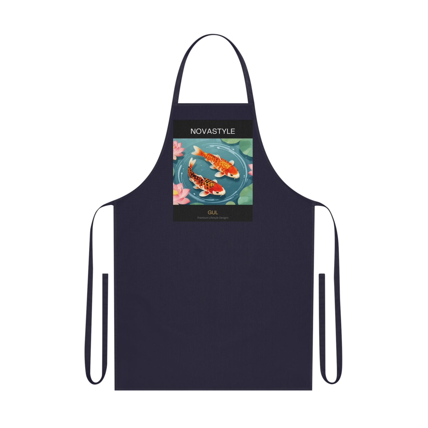 Koi Pond Cotton Apron — Artistic Fish Kitchen Apron