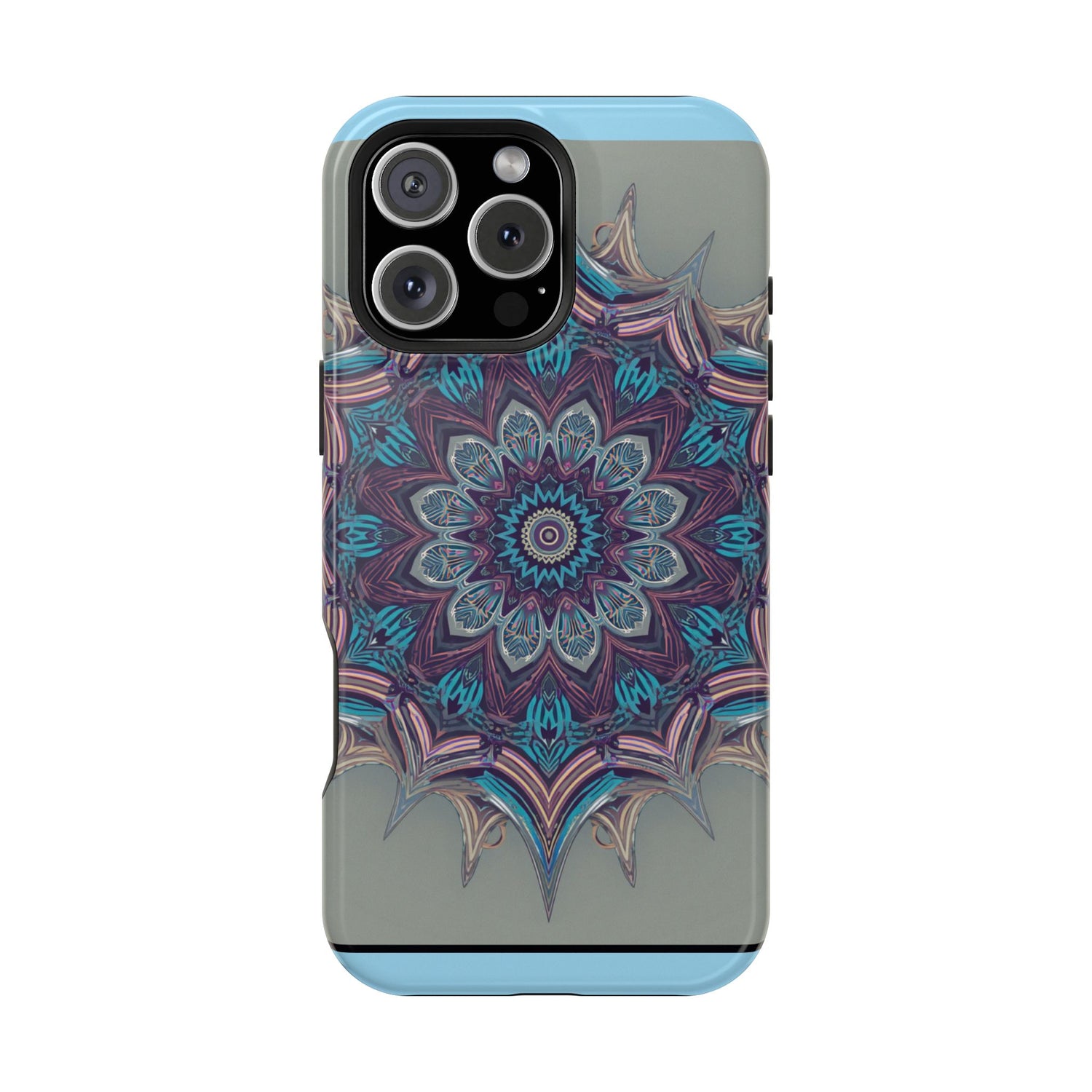 Phone Case — Blue Purple Mandala Magnetic Impact-Resistant Case