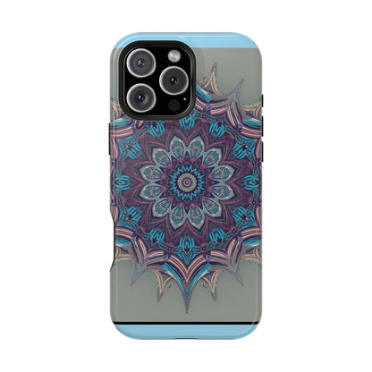 Phone Case — Blue Purple Mandala Magnetic Impact-Resistant Case