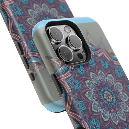 Phone Case — Blue Purple Mandala Magnetic Impact-Resistant Case