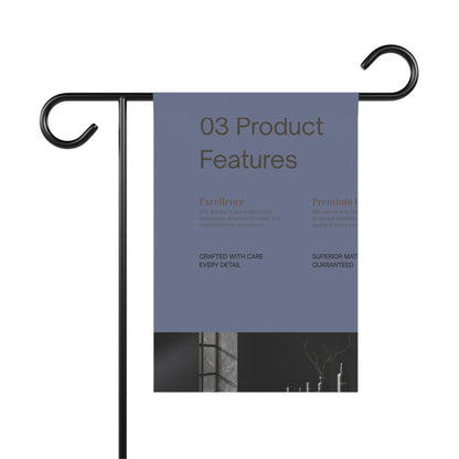 Garden Flag — Minimalist "03 Product Features" Decorative Garden &amp; House Banner