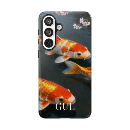 Koi Fish Tough Phone Case — Floral Pond Design