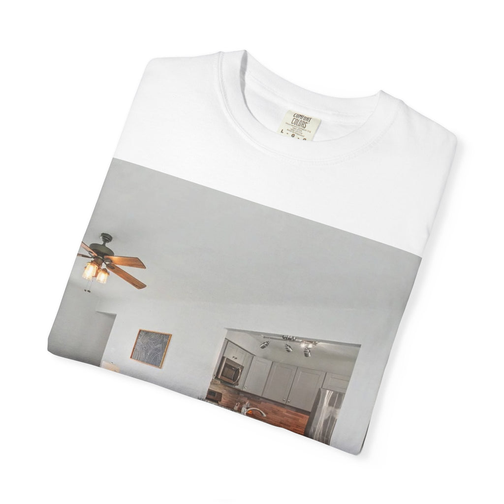 Cosy Living Room Photo Print T-Shirt — Interior Design Graphic Tee
