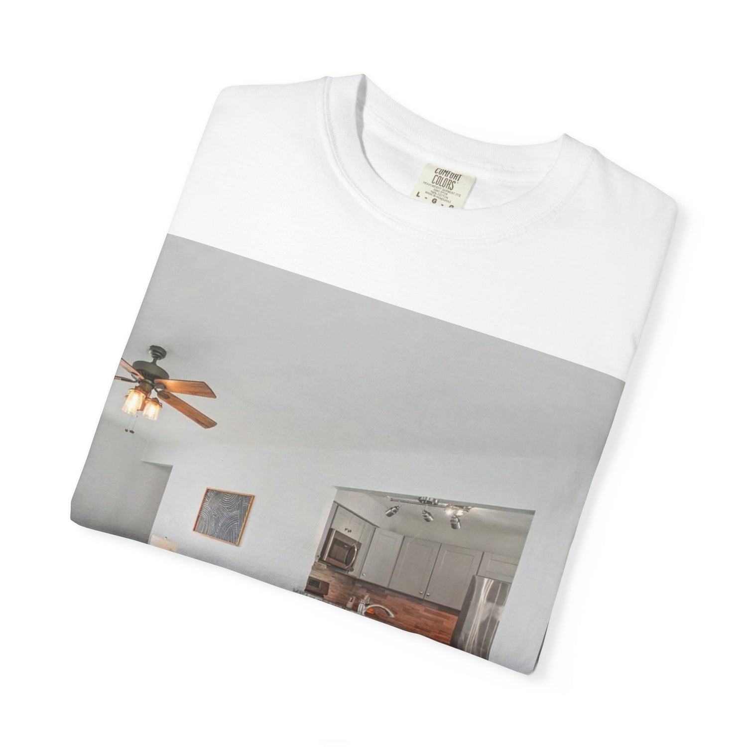 Photo Print T-Shirt — Cozy Living Room Interior Design Tee