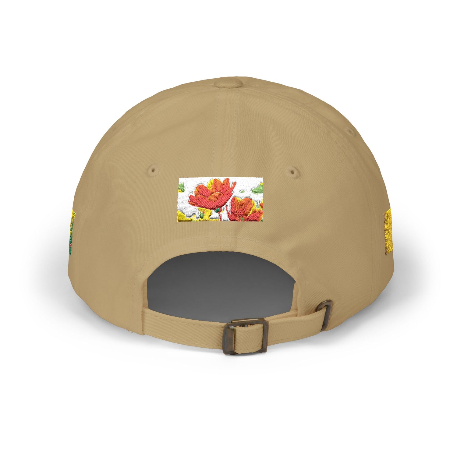 Floral Patch Dad Cap — Colorful Poppy Garden Embroidered Baseball Hat