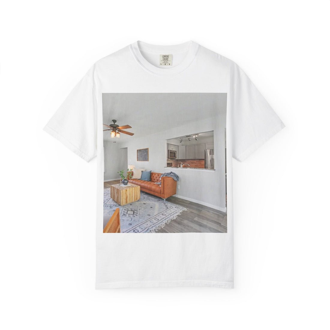 Custom Logo T-Shirt | Cosy Living Room Interior Design Graphic Tee