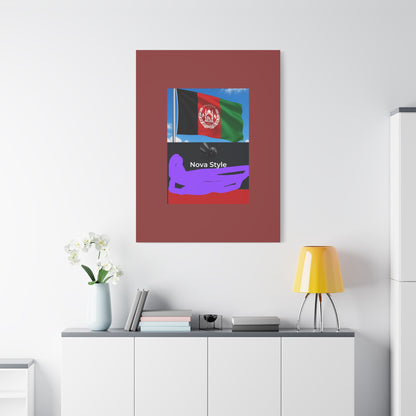 Afghan Flag Matte Canvas Print — Stretched 1.25" Wall Art