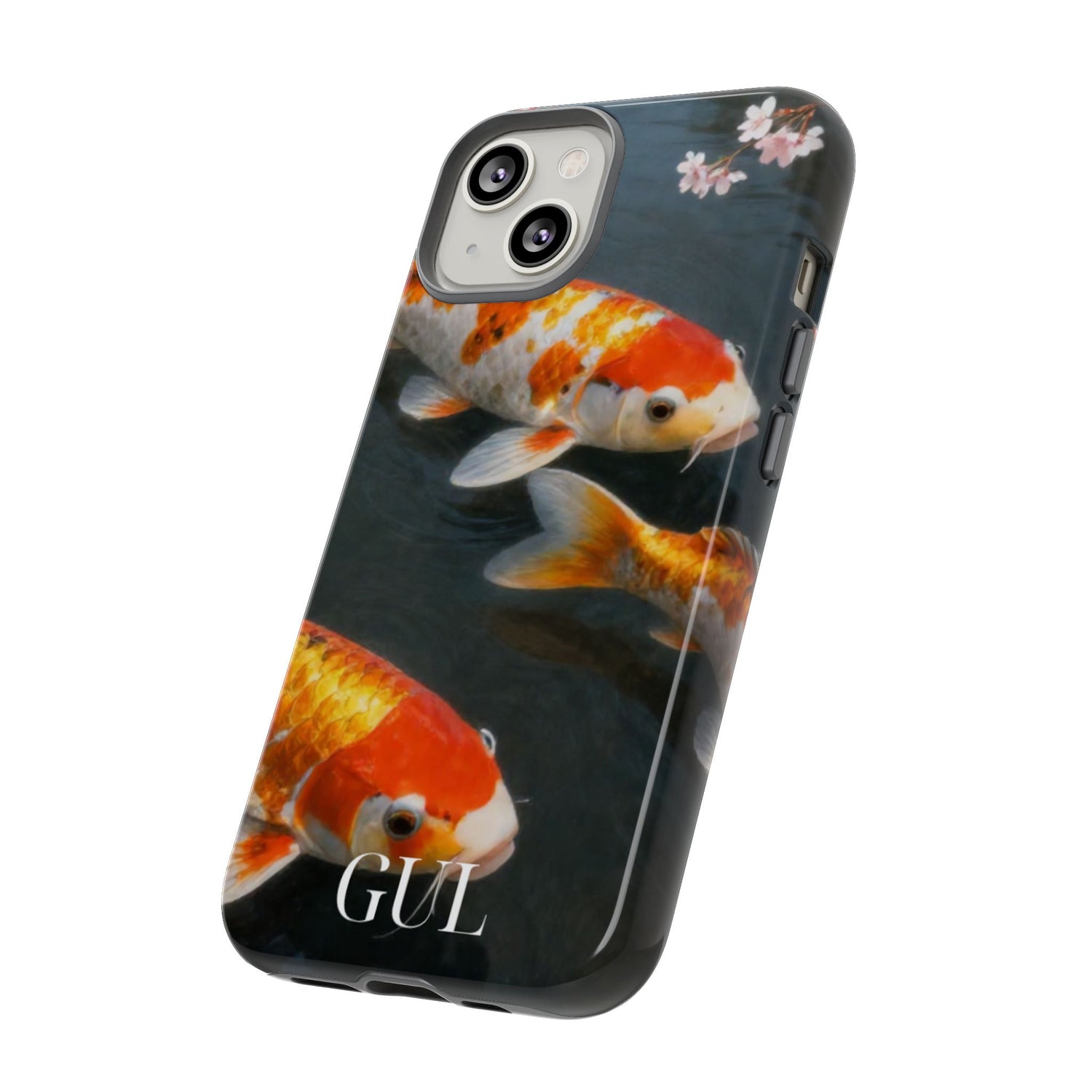 Koi Fish Tough Phone Case — Floral Pond Design