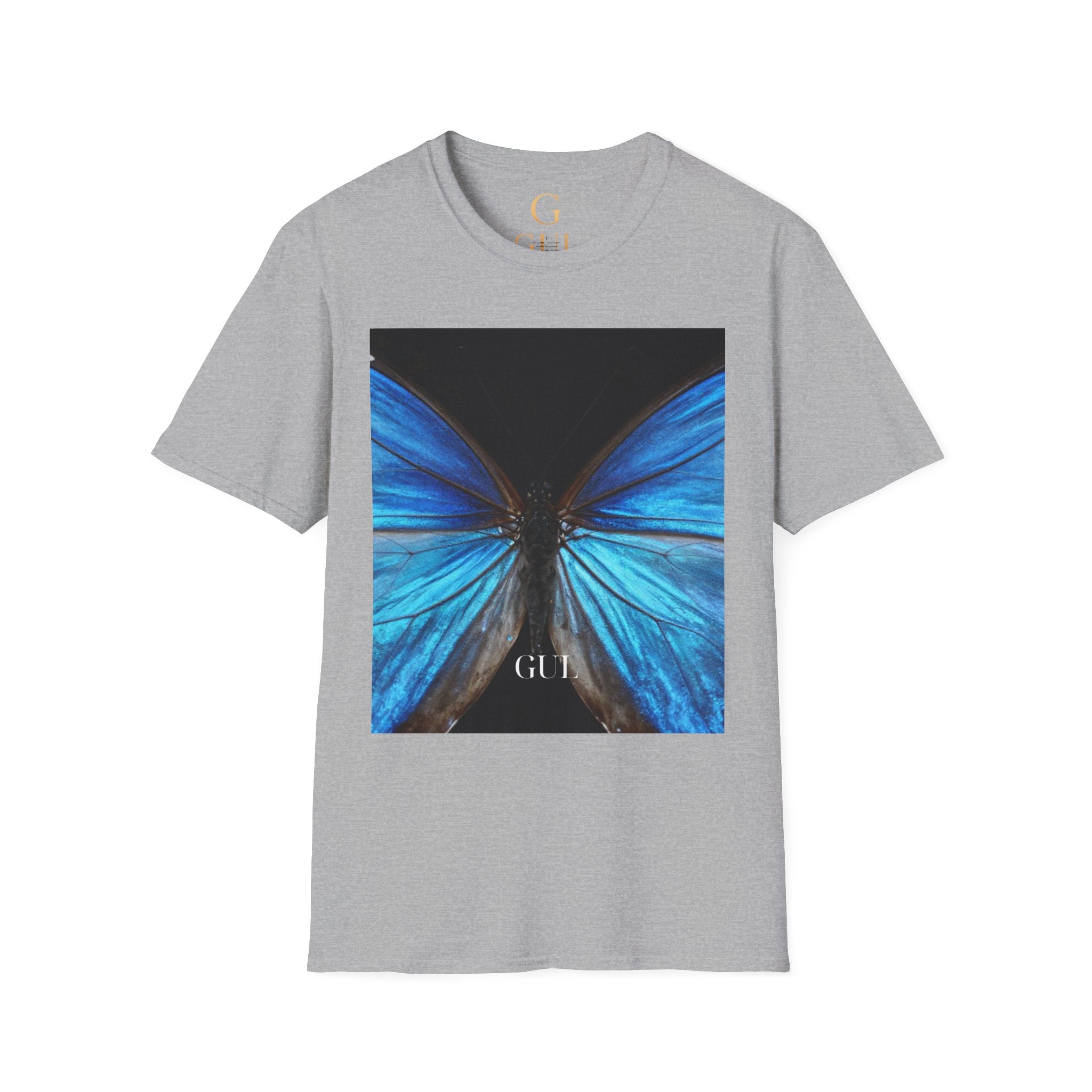 Blue Morph Butterfly T-Shirt — Vibrant Nature Graphic Tee