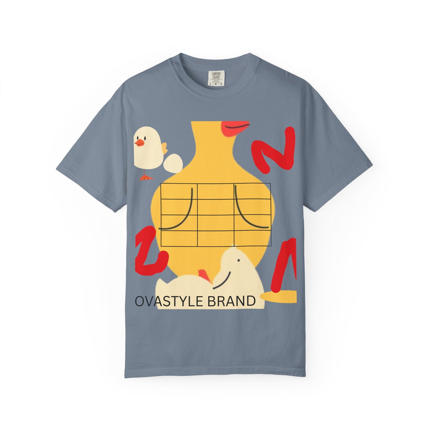 Graphic T-Shirt — Playful Koi &amp; Vase Collage Tee (OVASTYLE Brand)