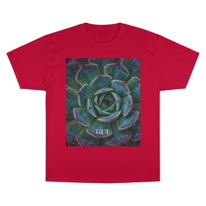 Champion Graphic T‑Shirt — Succulent &amp; Pyramid Photo Print Tee