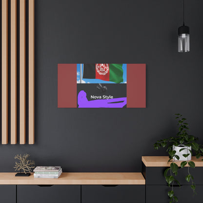 Afghan Flag Matte Canvas Print — Stretched 1.25" Wall Art
