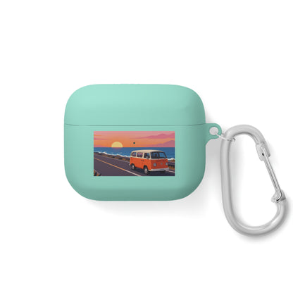AirPods Case — Retro Sunset Van &amp; Forest Deer Prints