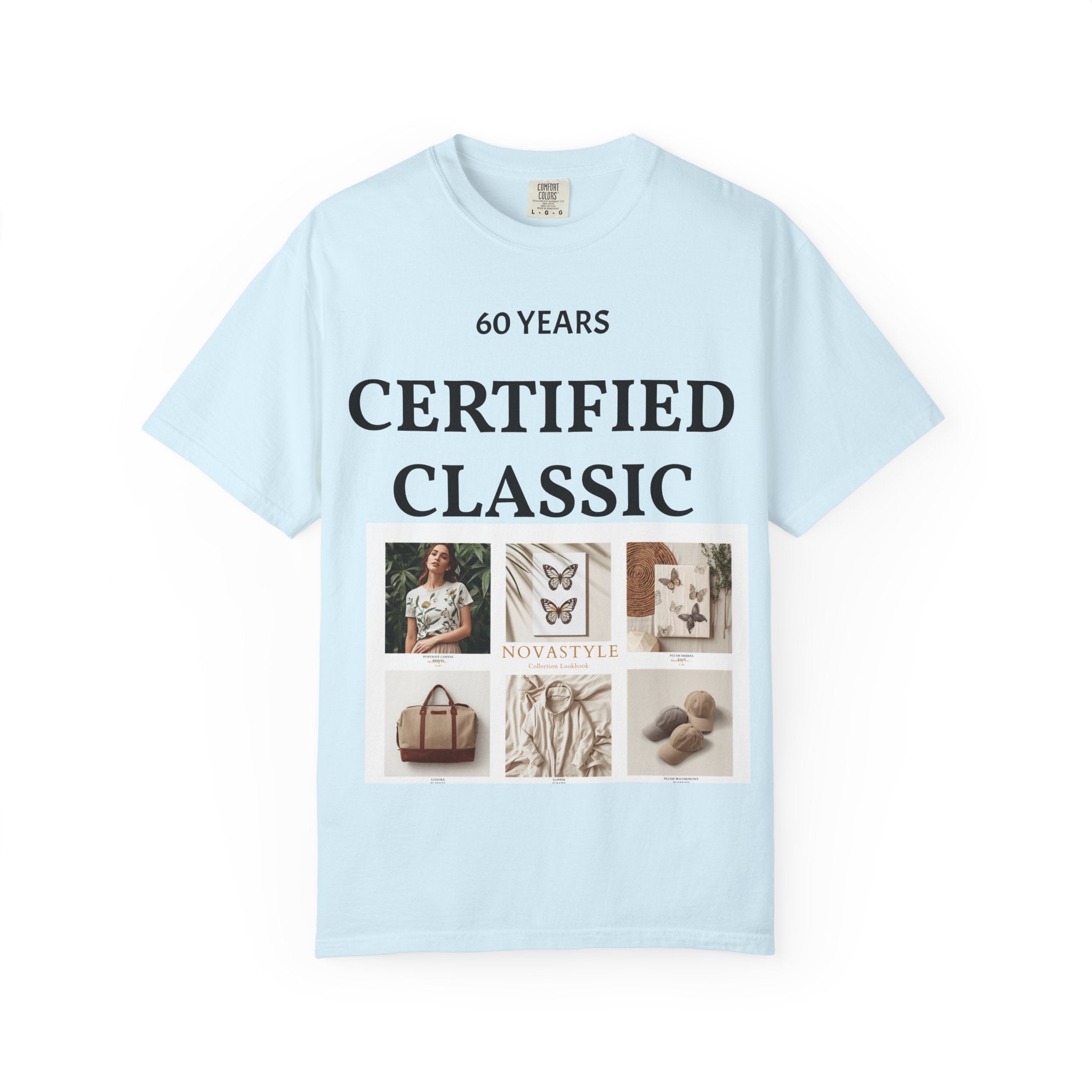 Certified Classic 60 Years T-Shirt – Vintage Collage Home &amp; Lifestyle Tee