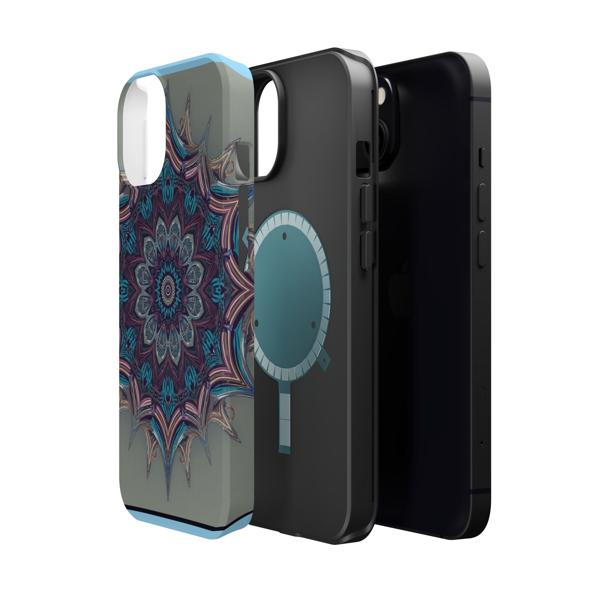 Phone Case — Blue Purple Mandala Magnetic Impact-Resistant Case