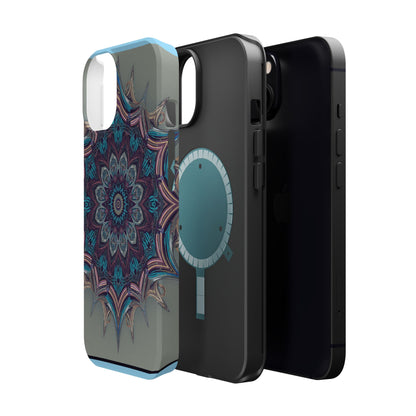 Phone Case — Blue Purple Mandala Magnetic Impact-Resistant Case