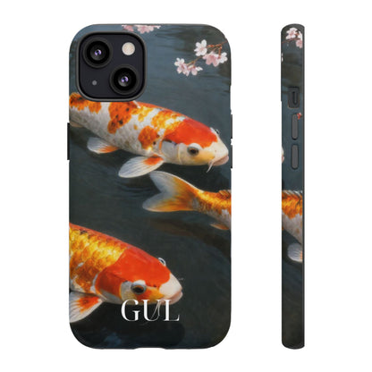 Koi Fish Tough Phone Case — Floral Pond Design