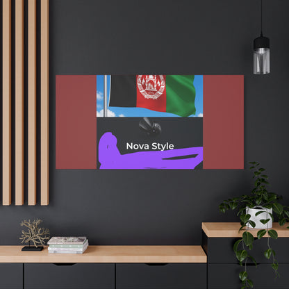 Afghan Flag Matte Canvas Print — Stretched 1.25" Wall Art