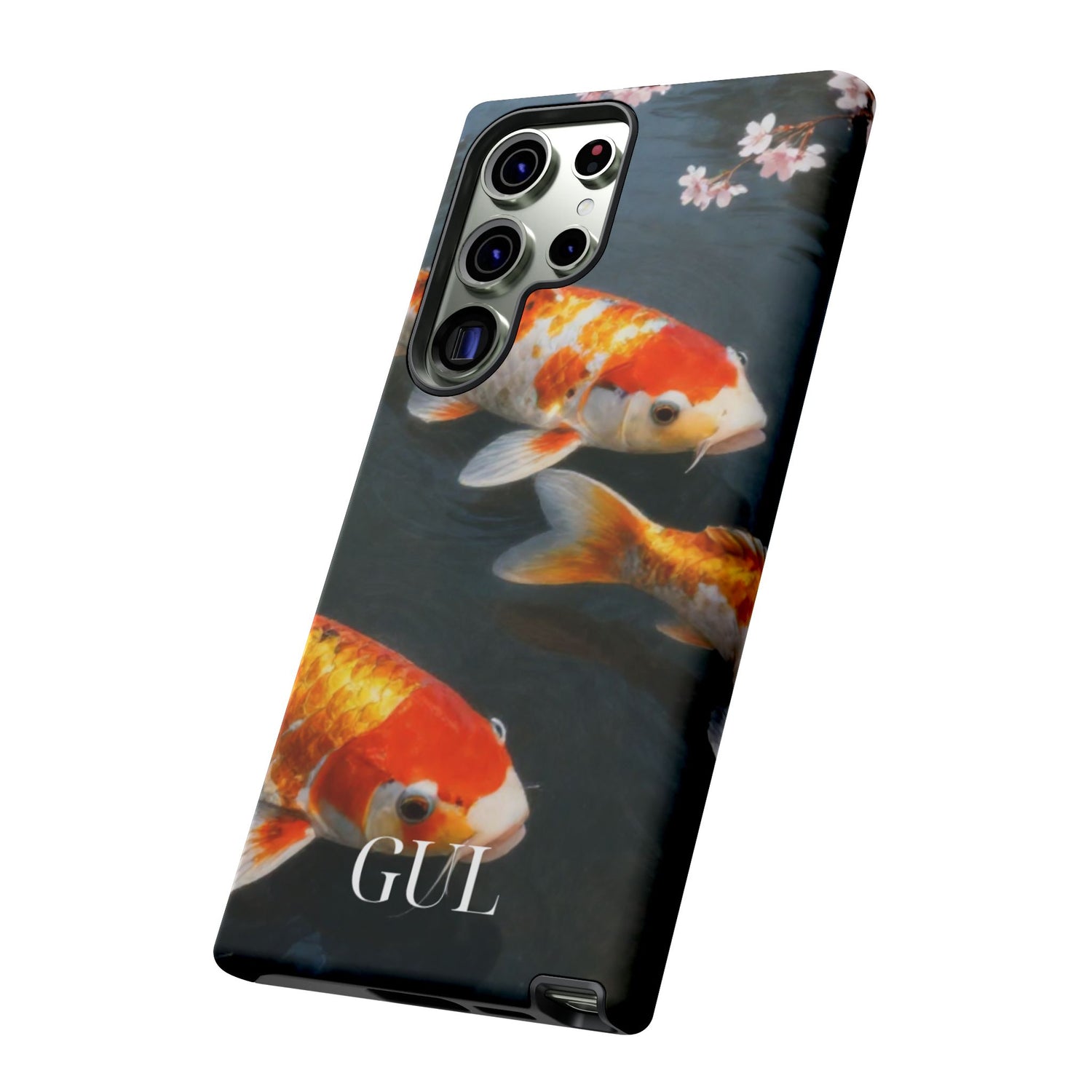 Koi Fish Tough Phone Case — Floral Pond Design