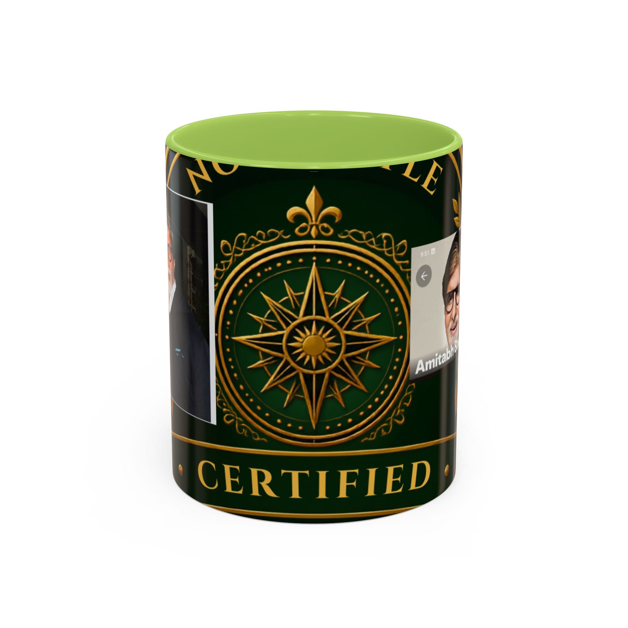 Certified Collector Accent Coffee Mug — Portrait Emblem Design (11/15 oz)