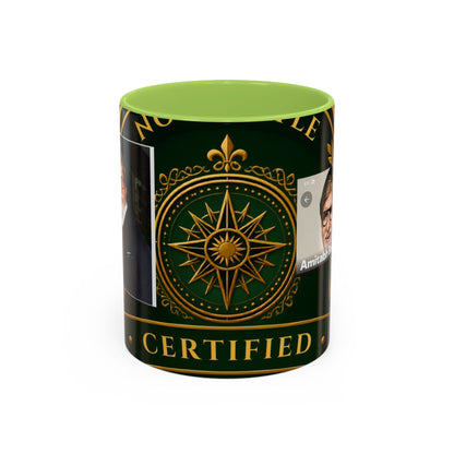 Certified Collector Accent Coffee Mug — Portrait Emblem Design (11/15 oz)