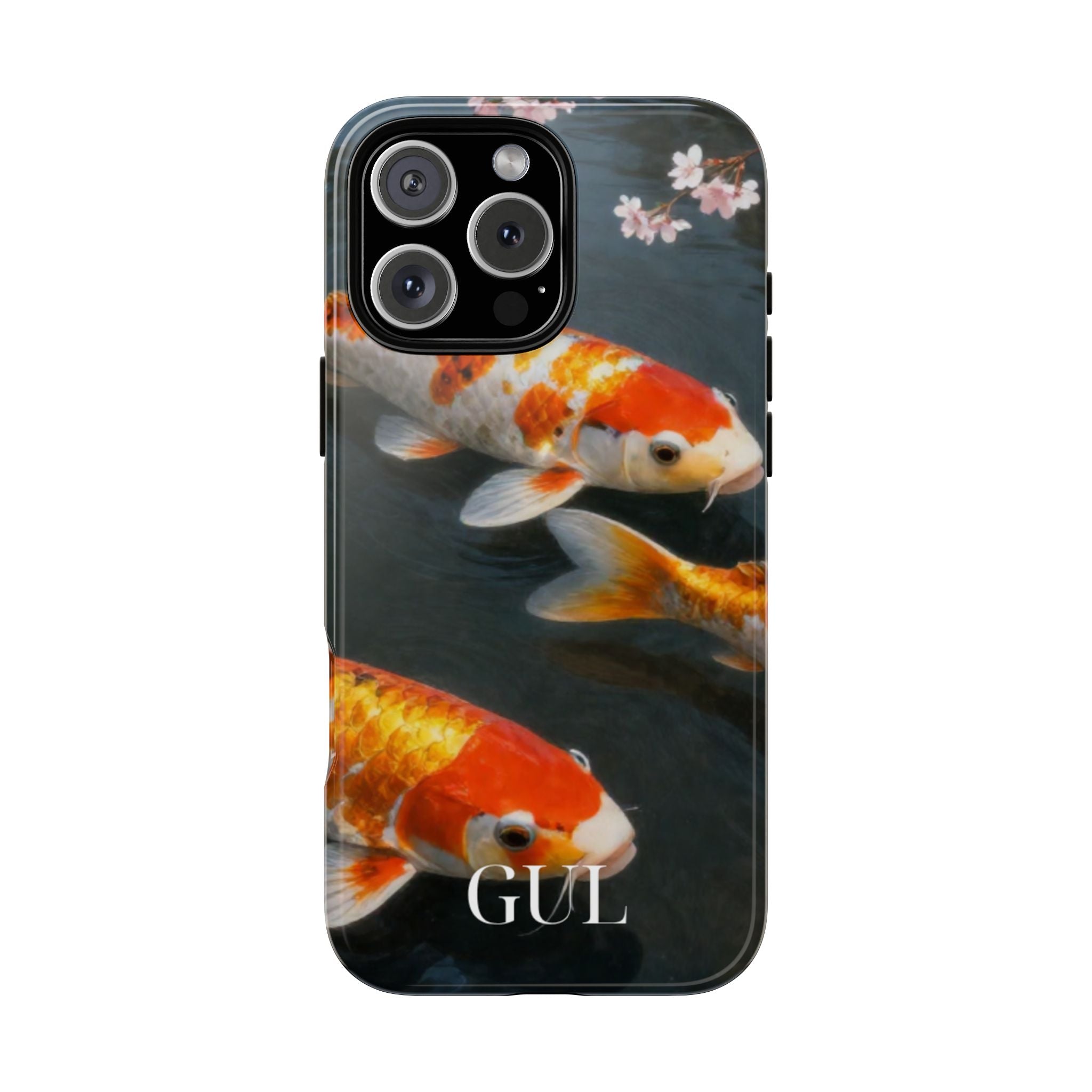 Koi Fish Tough Phone Case — Floral Pond Design