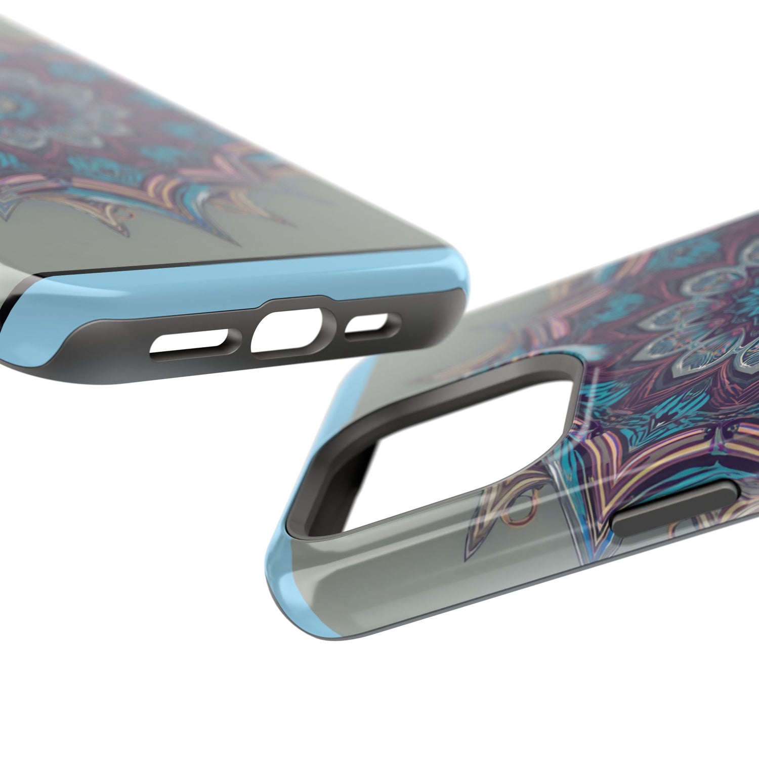 Phone Case — Blue Purple Mandala Magnetic Impact-Resistant Case