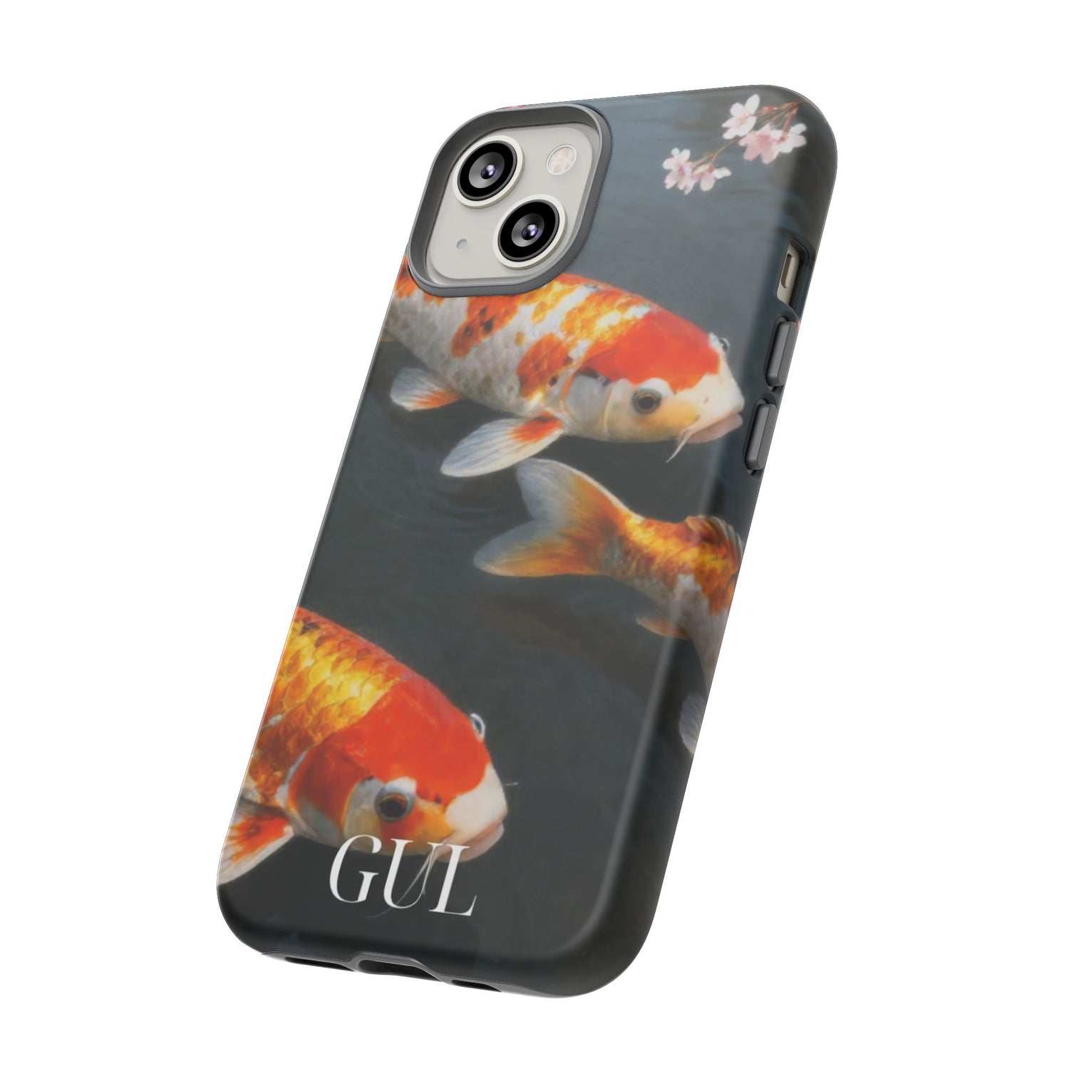 Koi Fish Tough Phone Case — Floral Pond Design