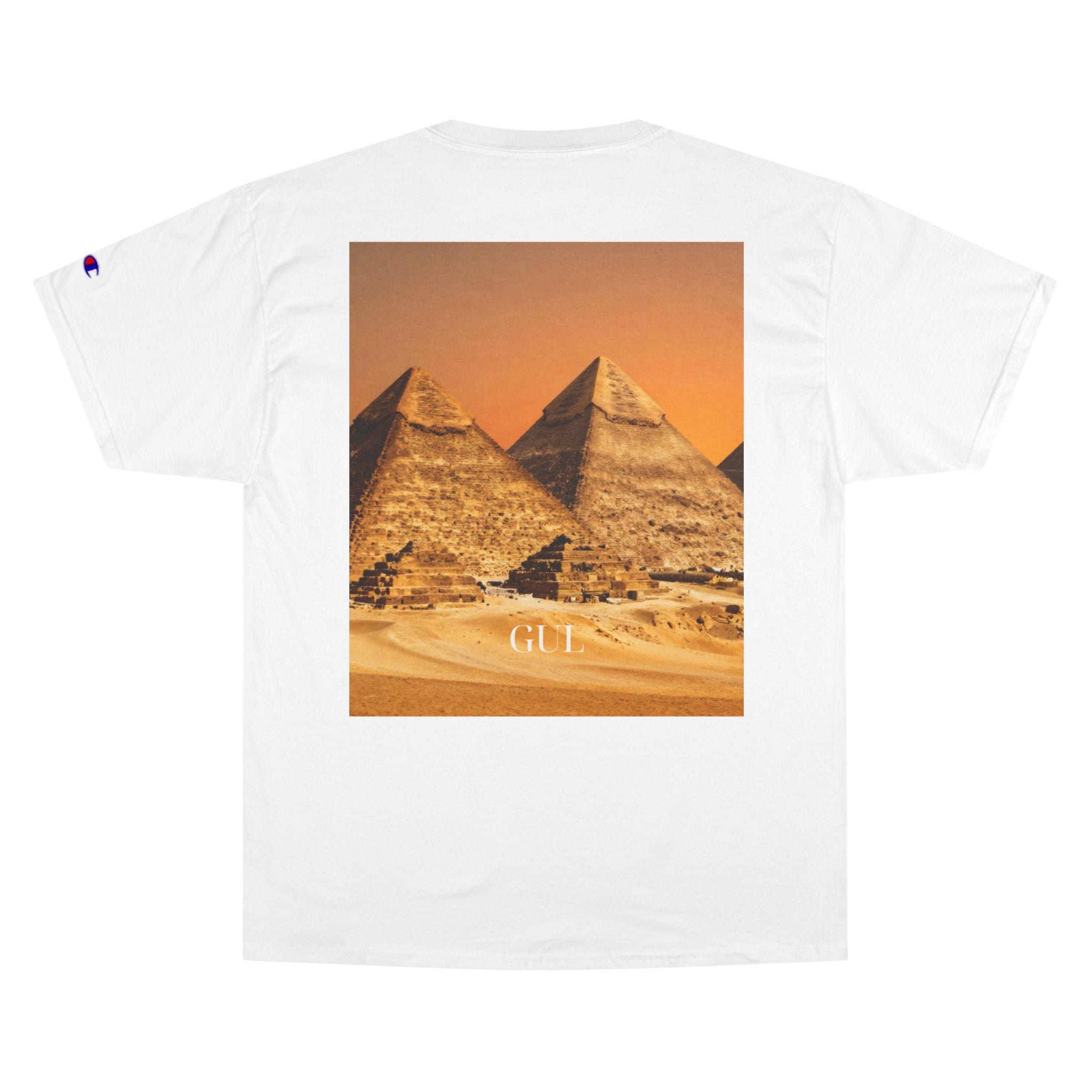 Champion Graphic T‑Shirt — Succulent &amp; Pyramid Photo Print Tee