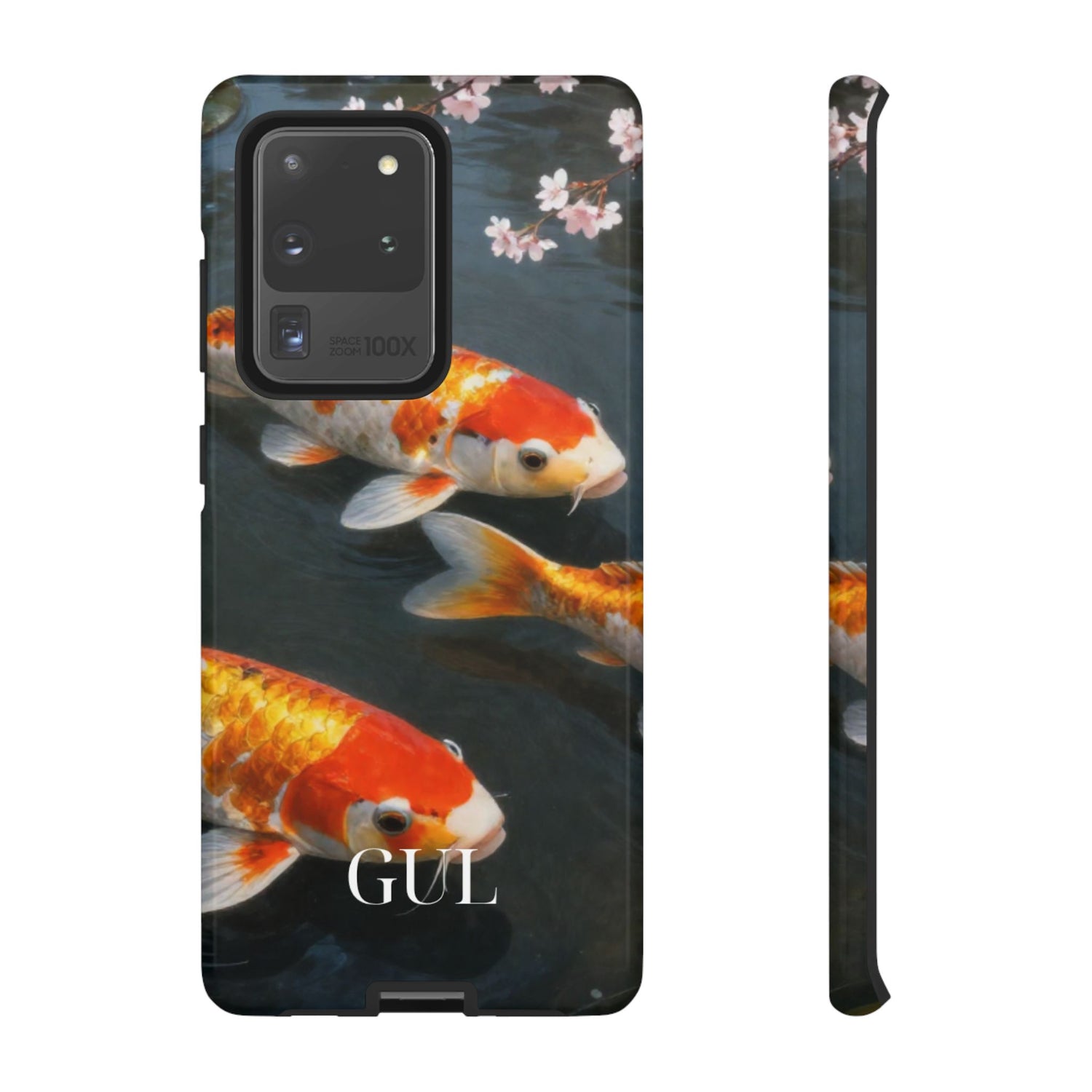 Koi Fish Tough Phone Case — Floral Pond Design