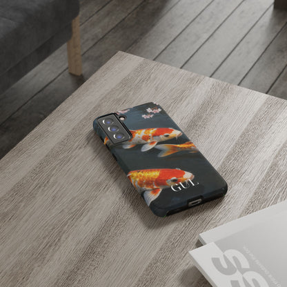 Koi Fish Tough Phone Case — Floral Pond Design