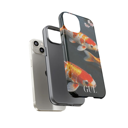 Koi Fish Tough Phone Case — Floral Pond Design