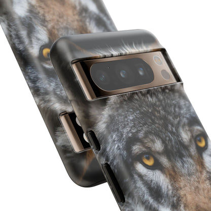 Wolf Eyes Phone Case — Fierce Wildlife iPhone Protective Case with ‘GUL’ Text