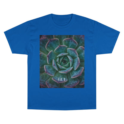 Champion Graphic T‑Shirt — Succulent &amp; Pyramid Photo Print Tee