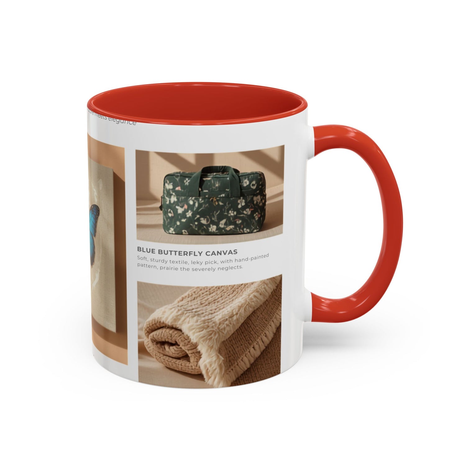 Butterfly Accent Coffee Mug — Blue Butterfly Collage 11/15oz