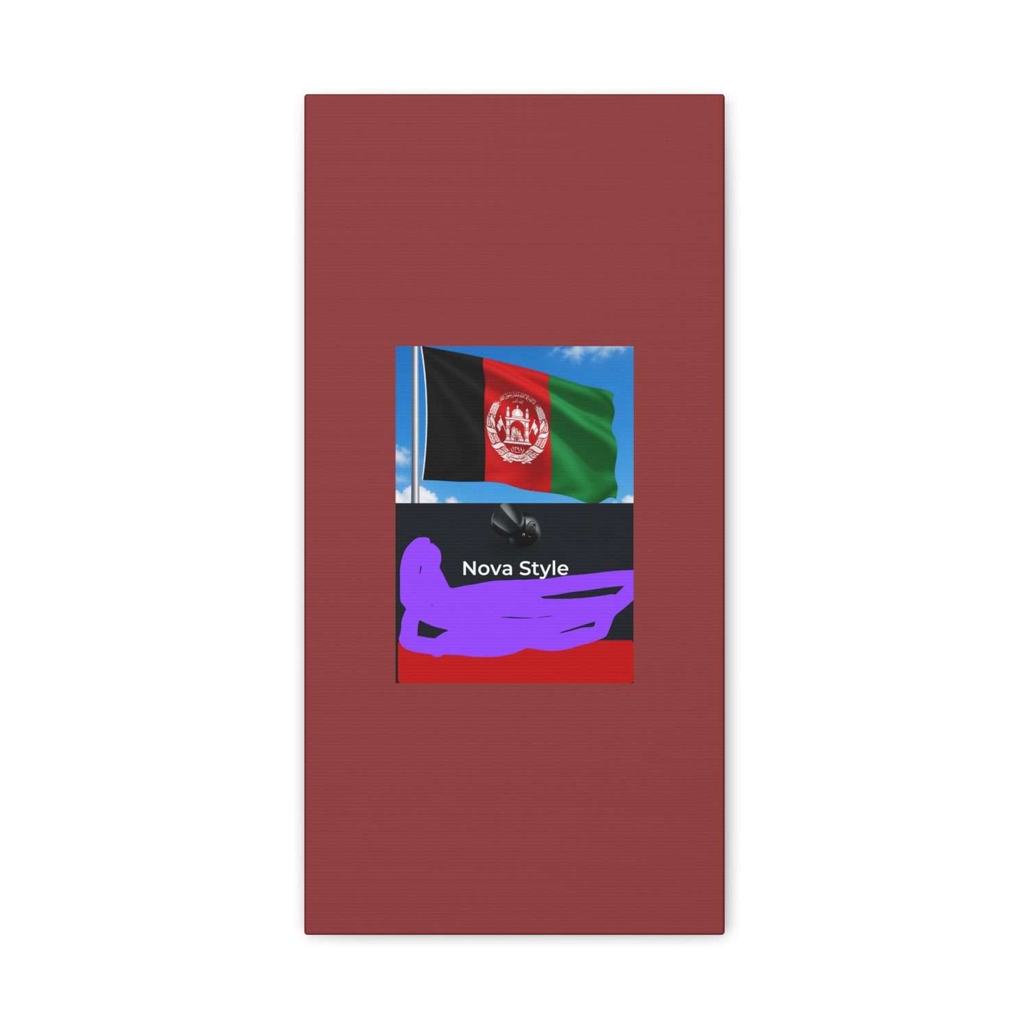Afghan Flag Matte Canvas Print — Stretched 1.25" Wall Art