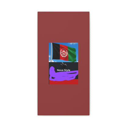 Afghan Flag Matte Canvas Print — Stretched 1.25" Wall Art
