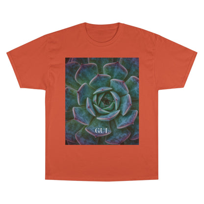 Champion Graphic T‑Shirt — Succulent &amp; Pyramid Photo Print Tee