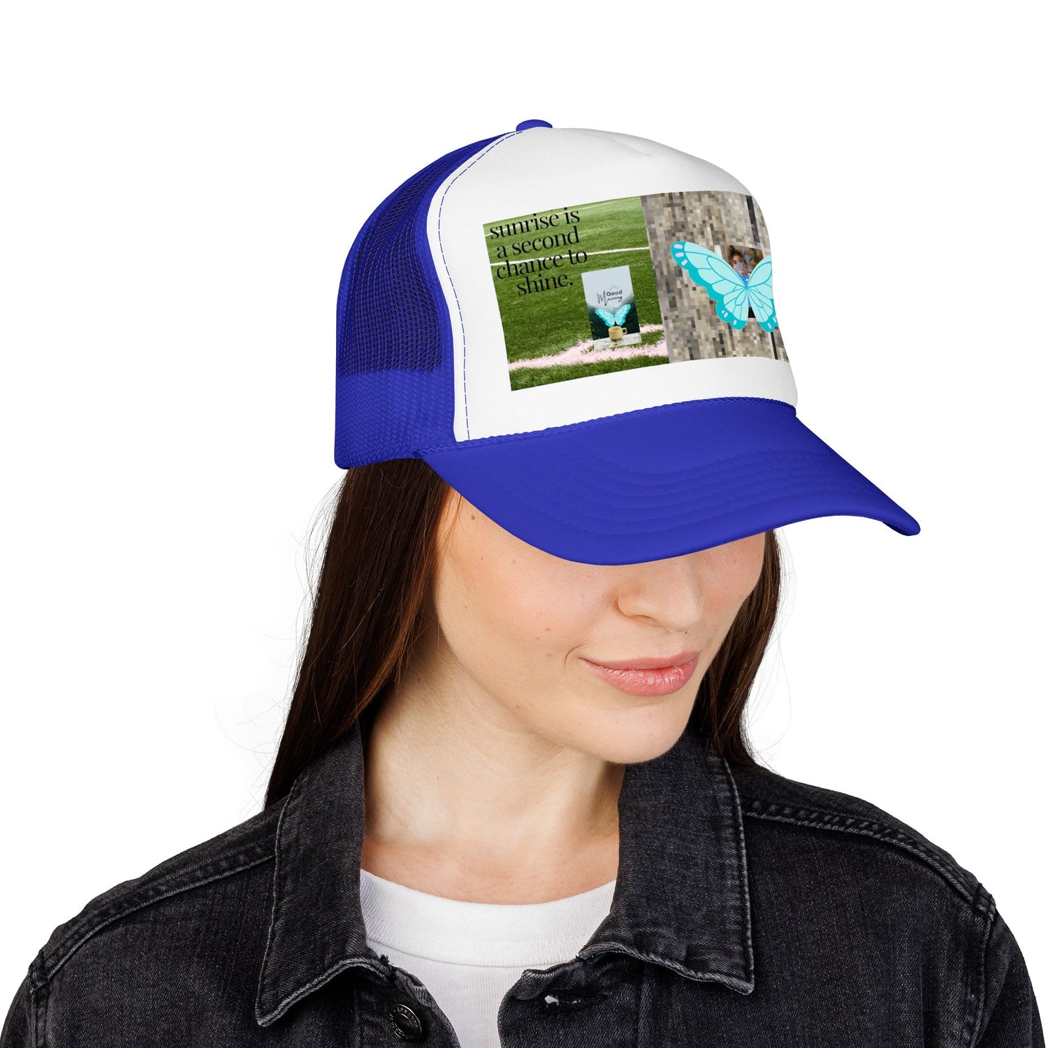 Butterfly Memorial Trucker Hat — In Loving Memory Grave Marker Cap