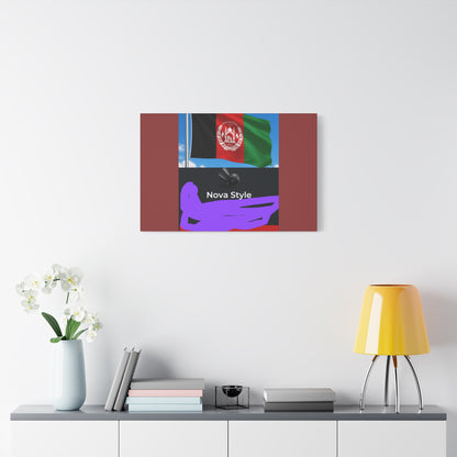 Afghan Flag Matte Canvas Print — Stretched 1.25" Wall Art