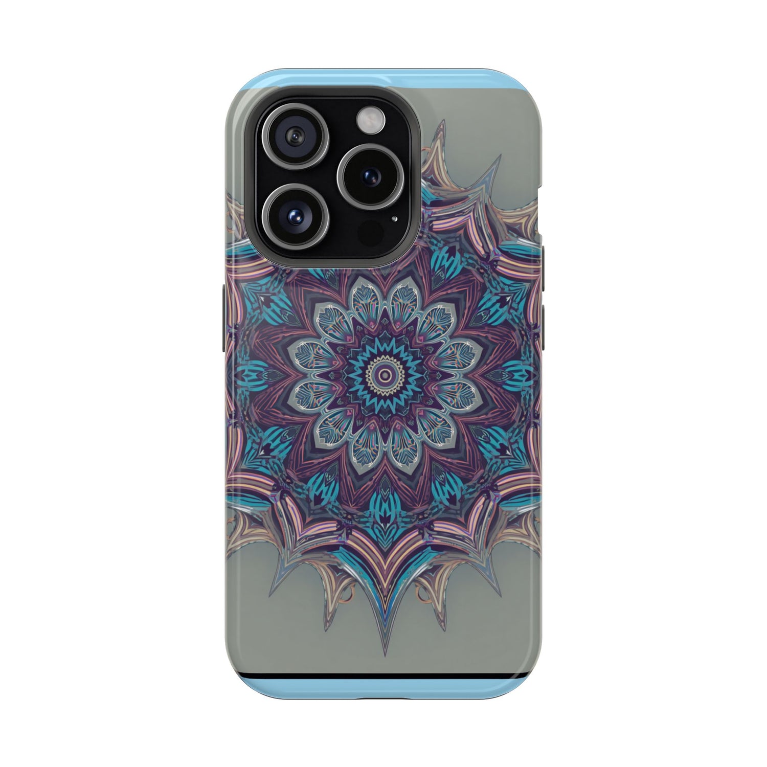 Phone Case — Blue Purple Mandala Magnetic Impact-Resistant Case