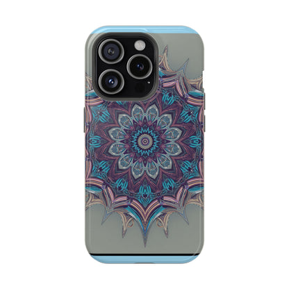 Phone Case — Blue Purple Mandala Magnetic Impact-Resistant Case