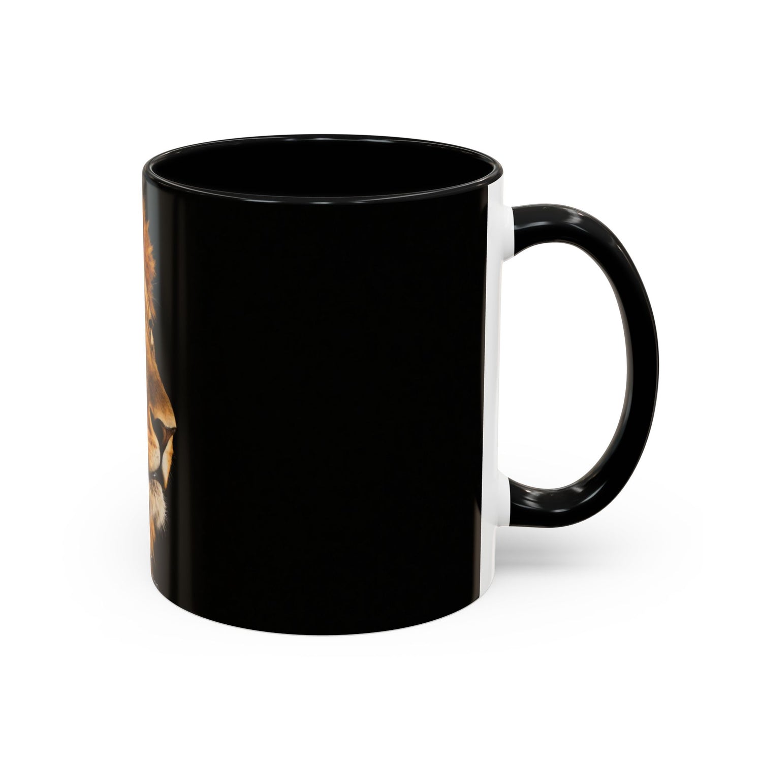 Majestic Lion Accent Coffee Mug — Bold Wildlife Portrait Tea Cup (11/15oz)