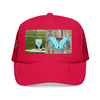Butterfly Memorial Trucker Hat — In Loving Memory Grave Marker Cap