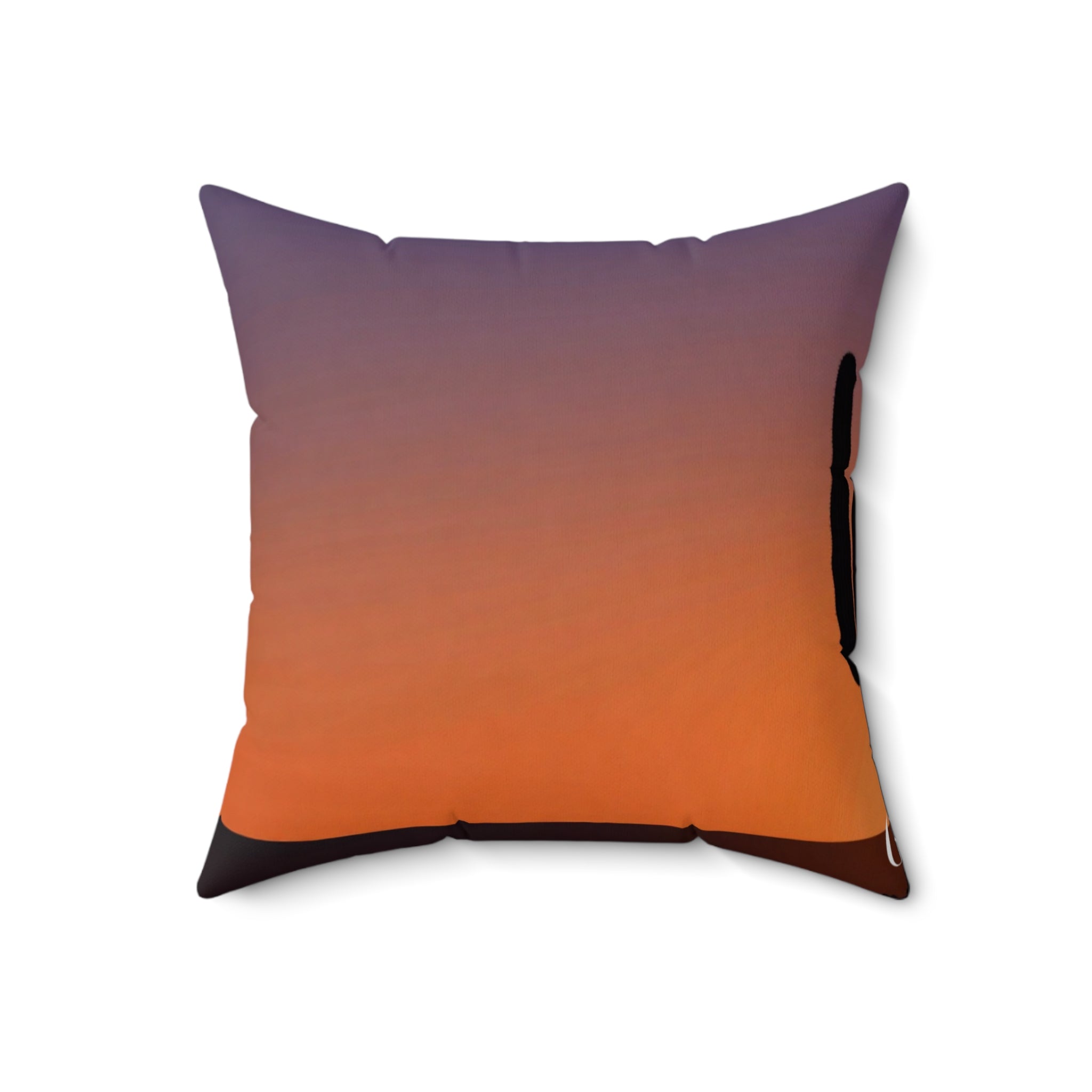 Sunset Gradient Square Pillow — Orange to Violet Sunset Decorative Throw Pillow